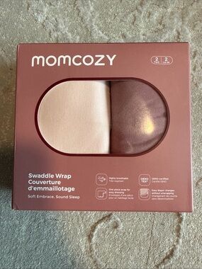 momcozy Two-Pack Baby Swaddle Wraps in Blush and Mauve